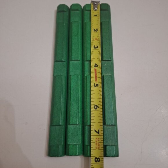 Lincoln Logs Wooden Flat Green‎ Replacement Pieces 3 Notch 8 Inch Long Half - Picture 6 of 8